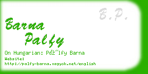 barna palfy business card